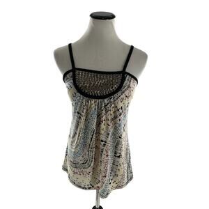 The Limited Top Womens M Sleeveless Sequin Stretch Abstract Print Tank Camisole